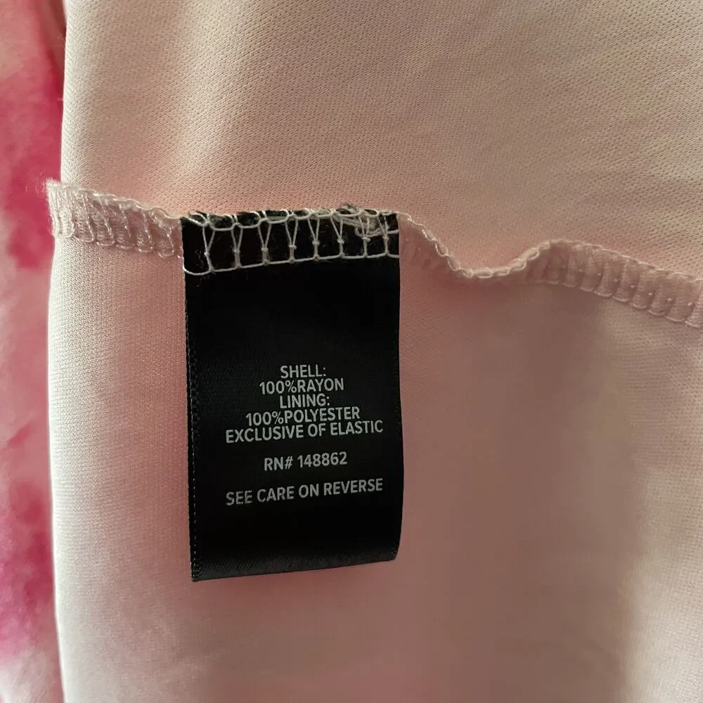 Torrid Cold Shoulder Ruffle Tie Dye Midi Dress Pink Rayon Women Size 3X - Picture 8 of 13